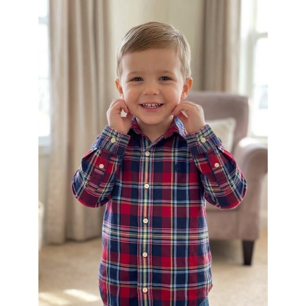 Ralph Lauren Kids Red Plaid Shirt Size 5